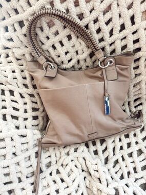 Leather Purse Bag in Taupe by Vince Camuto